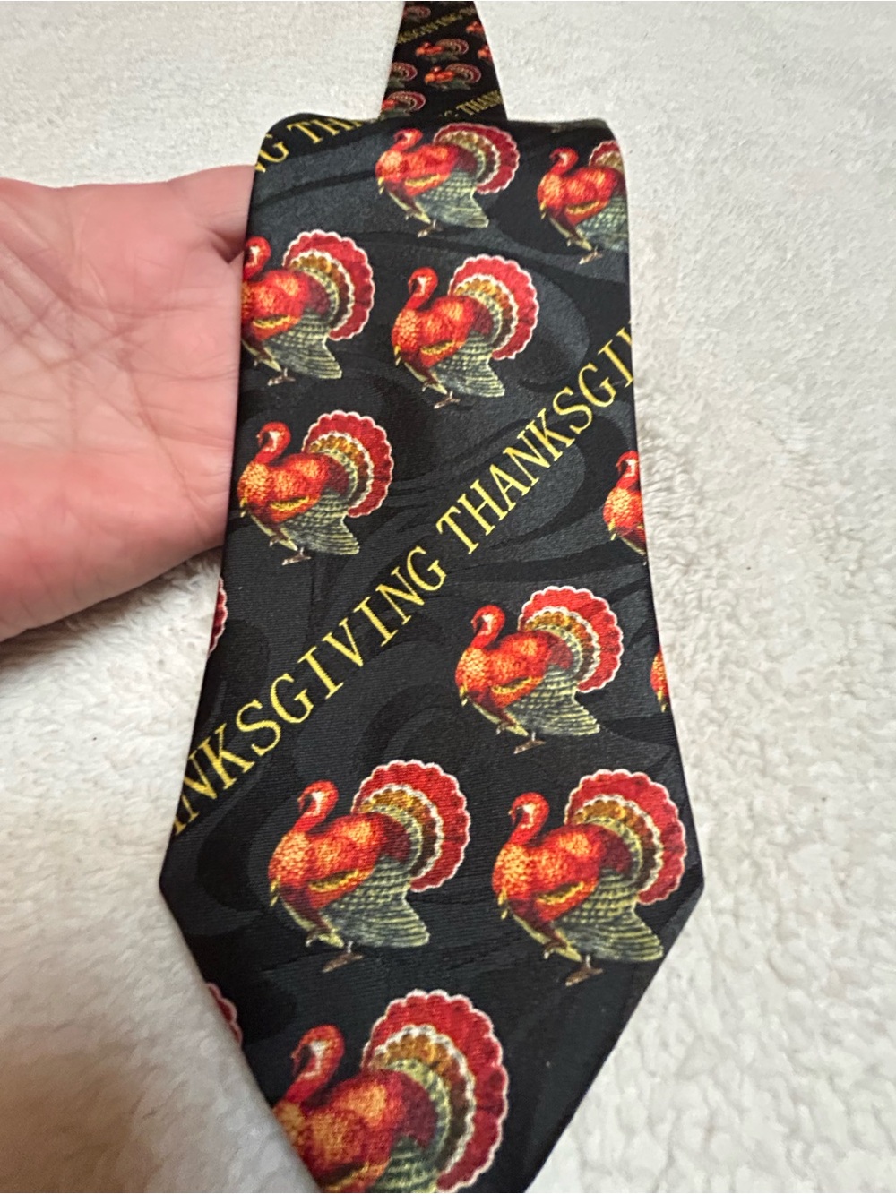 🎁3 for $30 - Thanksgiving Turkey Pattern Tie